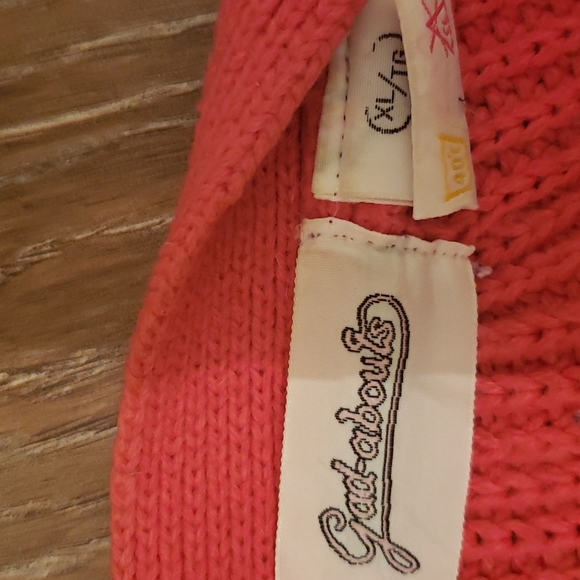 (XL) Gad-abouts Pink Knit Cardigan Vintage Comfy Cozy Coastal Grandma Cottage - Picture 2 of 7